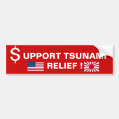 ONDERSTEUNING VAN TSUNAMI RELIEF! BUMPERSTICKER (Voorkant)