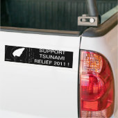 ONDERSTEUNING VAN TSUNAMI-RELIEF BUMPERSTICKER (Op Truck)