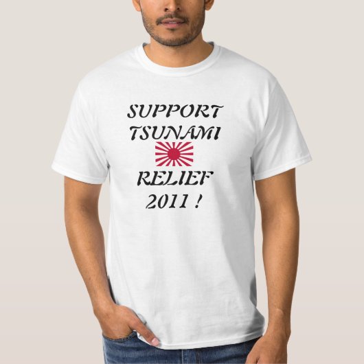ONDERSTEUNING VAN TSUNAMI-RELIEF T-SHIRT (Voorkant)