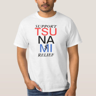 ONDERSTEUNING VAN TSUNAMI-RELIEF T-SHIRT