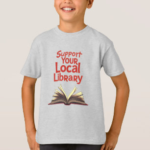 Ondersteuning van uw lokale bibliotheek Retro Book T-shirt