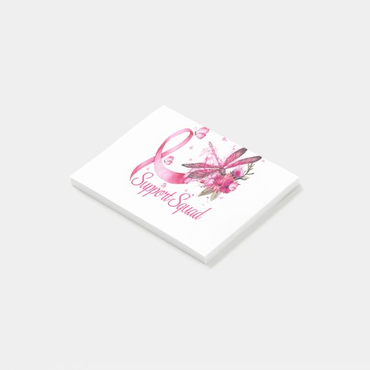 Ondersteuning van vierkant dragonfly-borstkankerbe post-it® notes (Schuin)