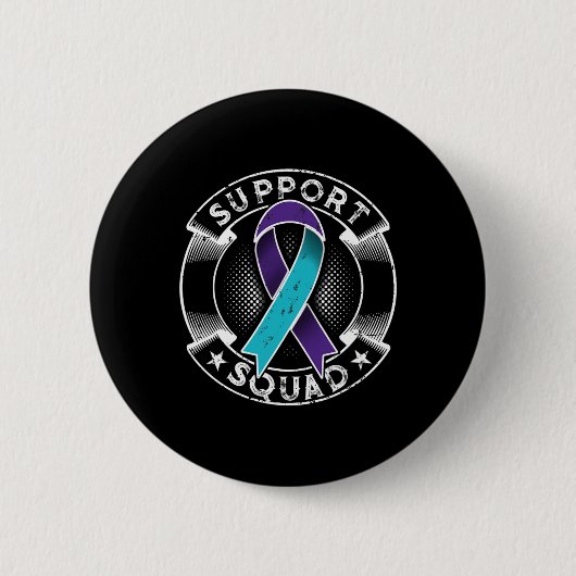 Ondersteuning van vierkant lint-zelfmoordpreventie ronde button 5,7 cm (Voorkant)