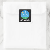 Ondersteuning van windenergie – Pro Clean Wind Pow Vierkante Sticker (Tas)