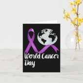 Ondersteuning van World Cancer Day Lavender Graphi Kaart (Gele Bloem)