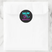 Ondersteuning van zelfmoordbewustzijn vleugels zel ronde sticker (Tas)