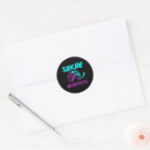 Ondersteuning van zelfmoordbewustzijn vleugels zel ronde sticker (Envelop)