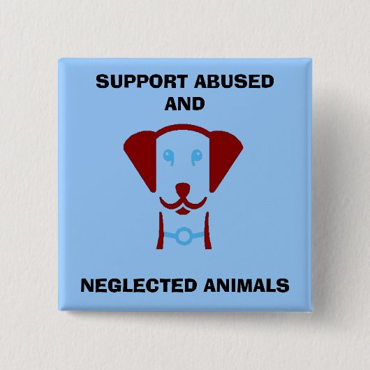 ONDERSTEUNING VERMIST EN, GEÏNEGLEERD EN... VIERKANTE BUTTON 5,1 CM (Voorkant)