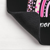 Ondersteuning vierkant roze regenbooglooster borst muismat (Hoek)