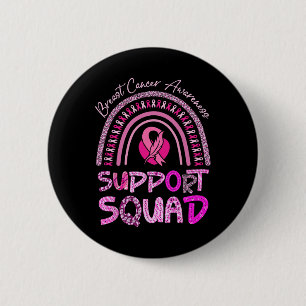 Ondersteuning vierkant roze regenbooglooster borst ronde button 5,7 cm