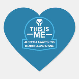 Ondersteuning voor alopecia hart sticker