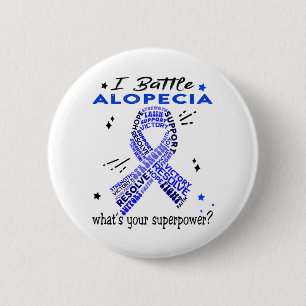 Ondersteuning voor Alopecia Warrior Gifts Ronde Button 5,7 Cm