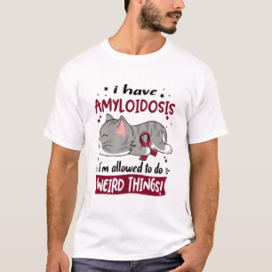 Ondersteuning voor amyloïdose Awareness Ribbon Gif T-shirt