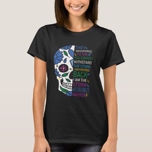 Ondersteuning voor ankylosing Spondylitis Awarenes T-shirt (Voorkant)