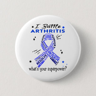 Ondersteuning voor Artritis Warrior Gifts Ronde Button 5,7 Cm