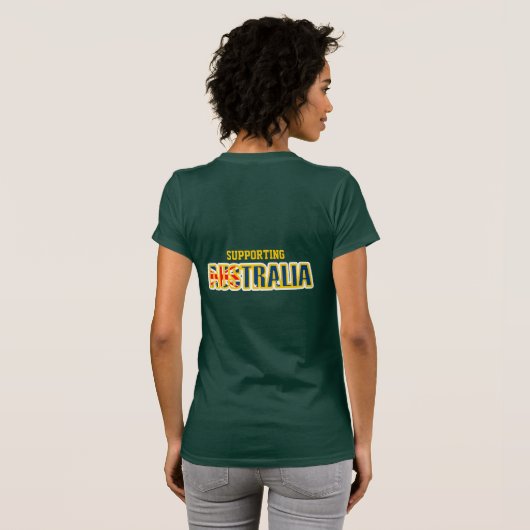 Ondersteuning voor Australische grafische T-shirt (Achterkant volledig)