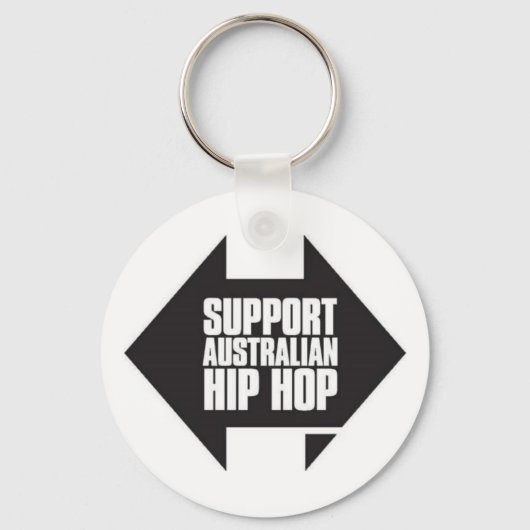 Ondersteuning voor Australische hip Hop Key Ring Sleutelhanger (Voorkant)