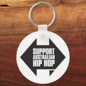 Ondersteuning voor Australische hip Hop Key Ring Sleutelhanger (Voorkant)