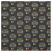 Ondersteuning voor Autism Awareness Pattern met Pu Stof (Swatch)