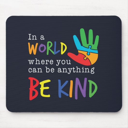 Ondersteuning voor autisme in uw wereld muismat (Voorkant)