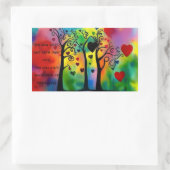 Ondersteuning voor autisme - Pad naar Groetheid Rechthoekige Sticker (Tas)