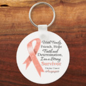 Ondersteuning voor baarmoederhalskanker sleutelhanger (Voorkant)