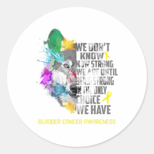 Ondersteuning voor bladekankerbestrijding - kortin ronde sticker (Voorkant)