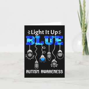 Ondersteuning voor blauw autisme oplichten kaart