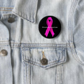 Ondersteuning voor borstkanker bewustzijn Roze lin Ronde Button 5,7 Cm (In situ)