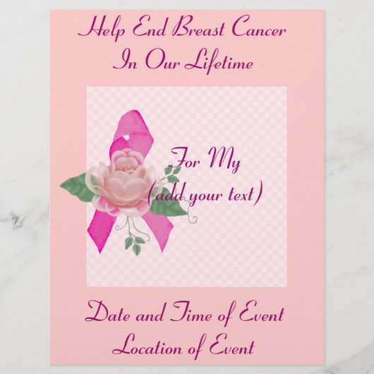 Ondersteuning voor borstkanker flyer (Voorkant)