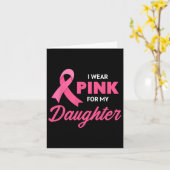 Ondersteuning voor borstkanker Ik Draag Roze voor  Kaart (Gele Bloem)