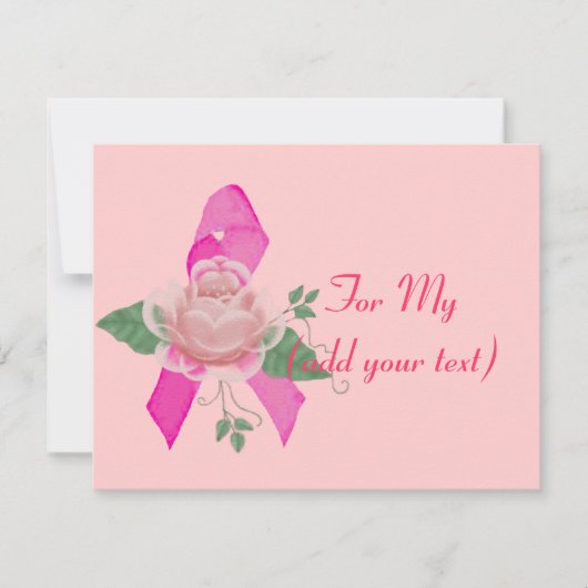 Ondersteuning voor borstkanker kaart (Voorkant)