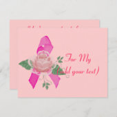 Ondersteuning voor borstkanker kaart (Voorkant / Achterkant)