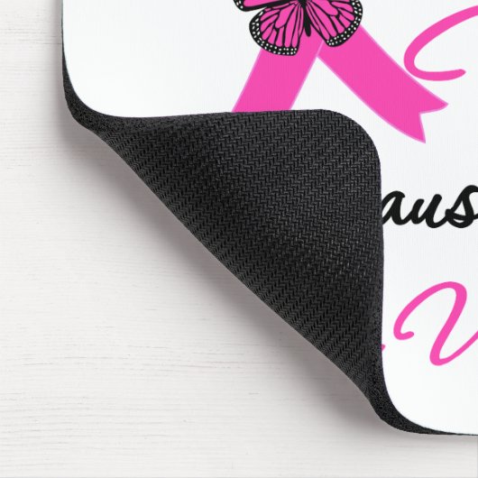 Ondersteuning voor borstkanker (mama) muismat (Hoek)