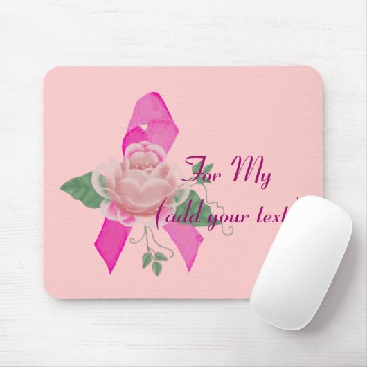 Ondersteuning voor borstkanker muismat (Met muis)