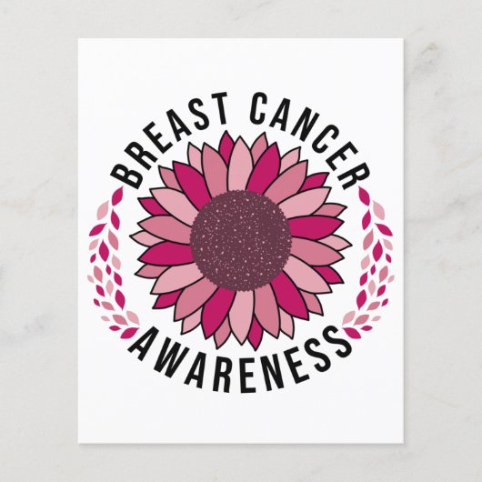 Ondersteuning voor borstkanker Roze aanjager Flyer (Voorkant)