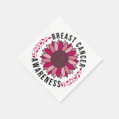 Ondersteuning voor borstkanker Roze aanjager Servet (Hoek)