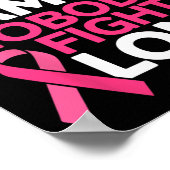 Ondersteuning voor borstkanker Roze lint Borstkank Poster (Hoek)