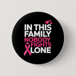 Ondersteuning voor borstkanker Roze lint Borstkank Ronde Button 5,7 Cm
