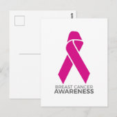 Ondersteuning voor borstkanker Roze lint Briefkaart (Voorkant / Achterkant)