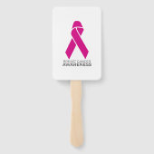 Ondersteuning voor borstkanker Roze lint Handwaaier (Achterkant)