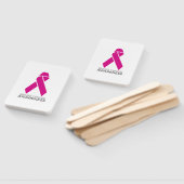 Ondersteuning voor borstkanker Roze lint Handwaaier (Niet-gemonteerd)