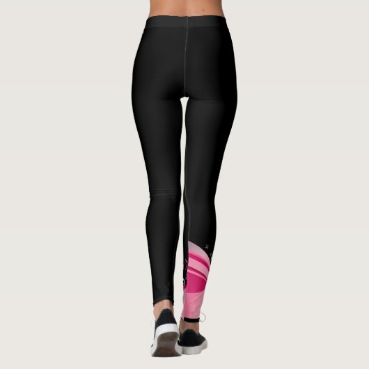 Ondersteuning voor borstkanker Roze lint Leggings  (Achterkant)