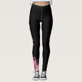 Ondersteuning voor borstkanker Roze lint Leggings  (Voorkant)