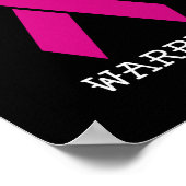 Ondersteuning voor borstkanker Roze lint Poster (Hoek)