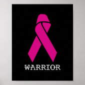 Ondersteuning voor borstkanker Roze lint Poster (Voorkant)