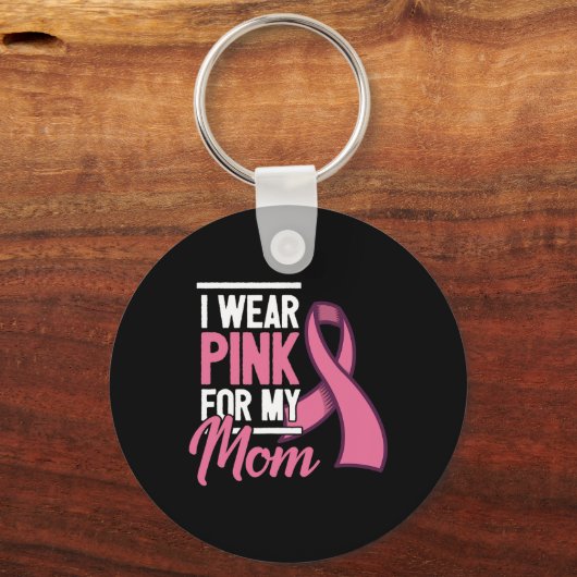 Ondersteuning voor borstkanker sleutelhanger (Voorkant)
