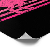 Ondersteuning voor borstkanker Squad roze lint Poster (Hoek)