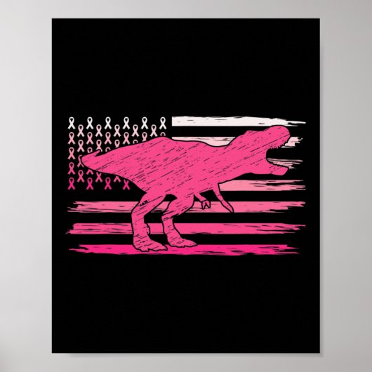 Ondersteuning voor borstkanker Squad roze lint Poster (Voorkant)