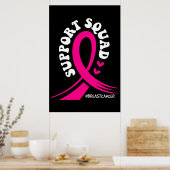 Ondersteuning voor borstkanker Squad roze lint Poster (Keuken)